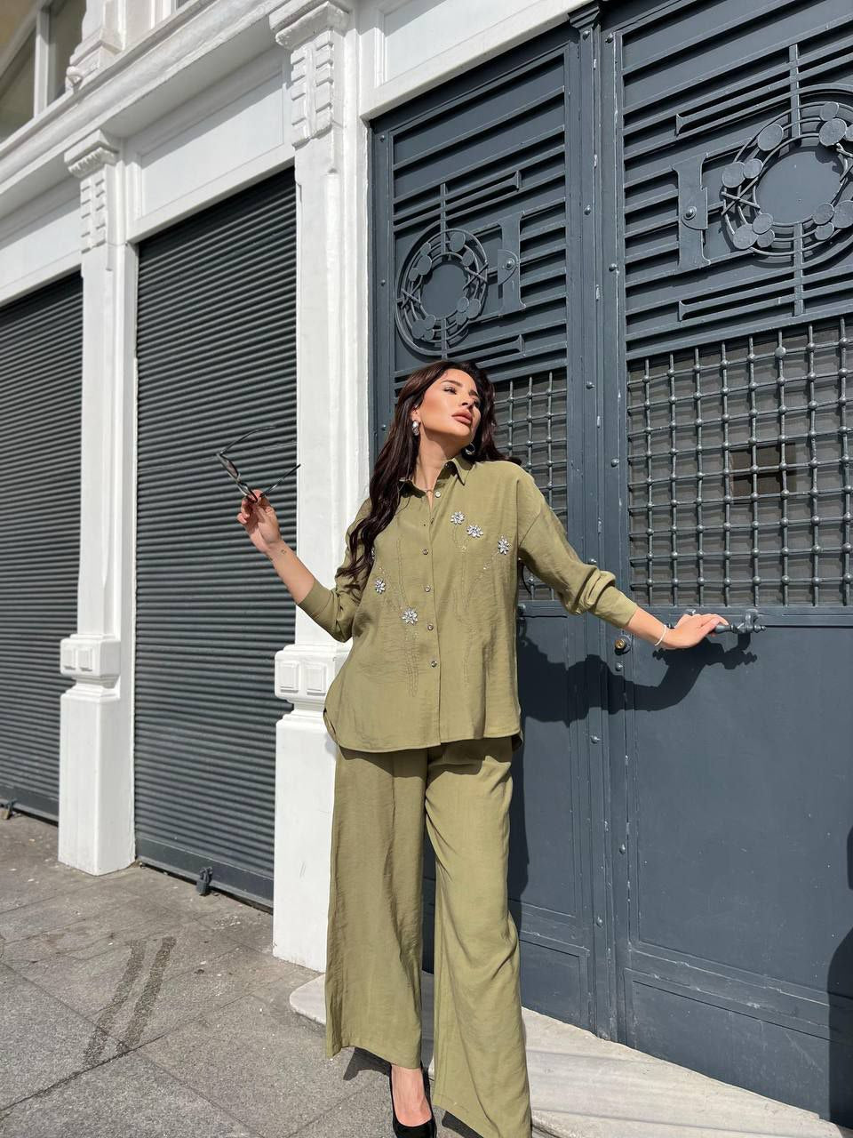 Embellished Olive Elegance Set