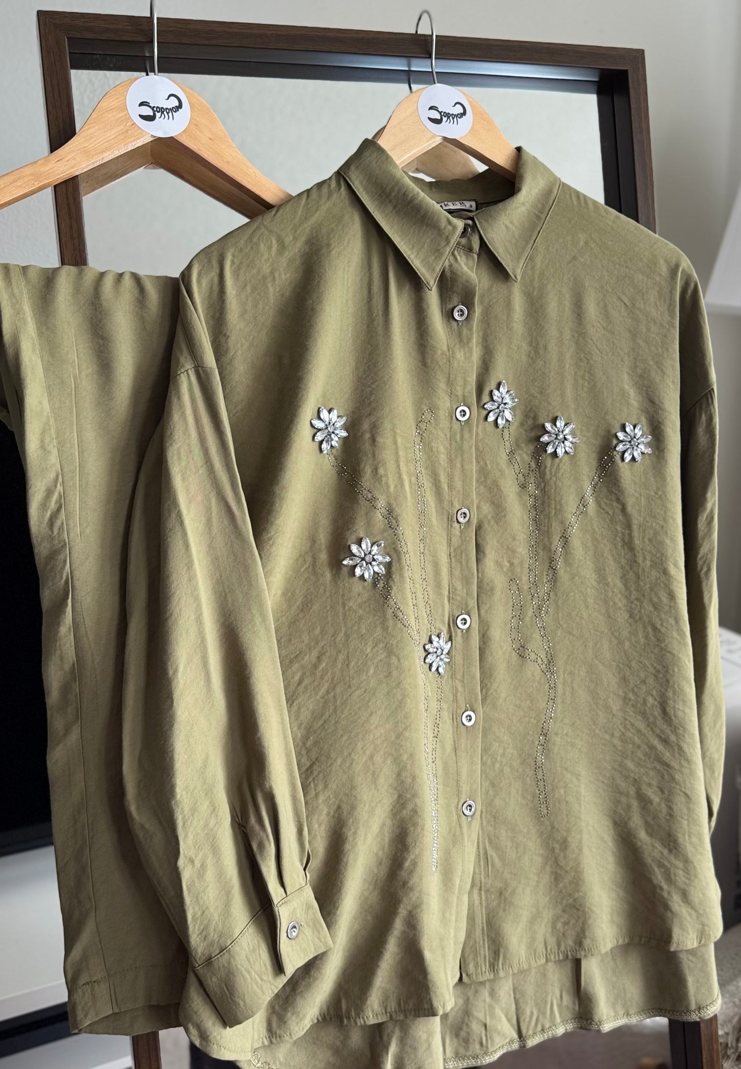 Embellished Olive Elegance Set
