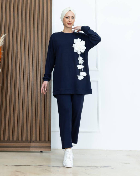 casual, modest two-piece outfit
